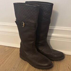 Gucci Elegant Brown Knee-High Boots